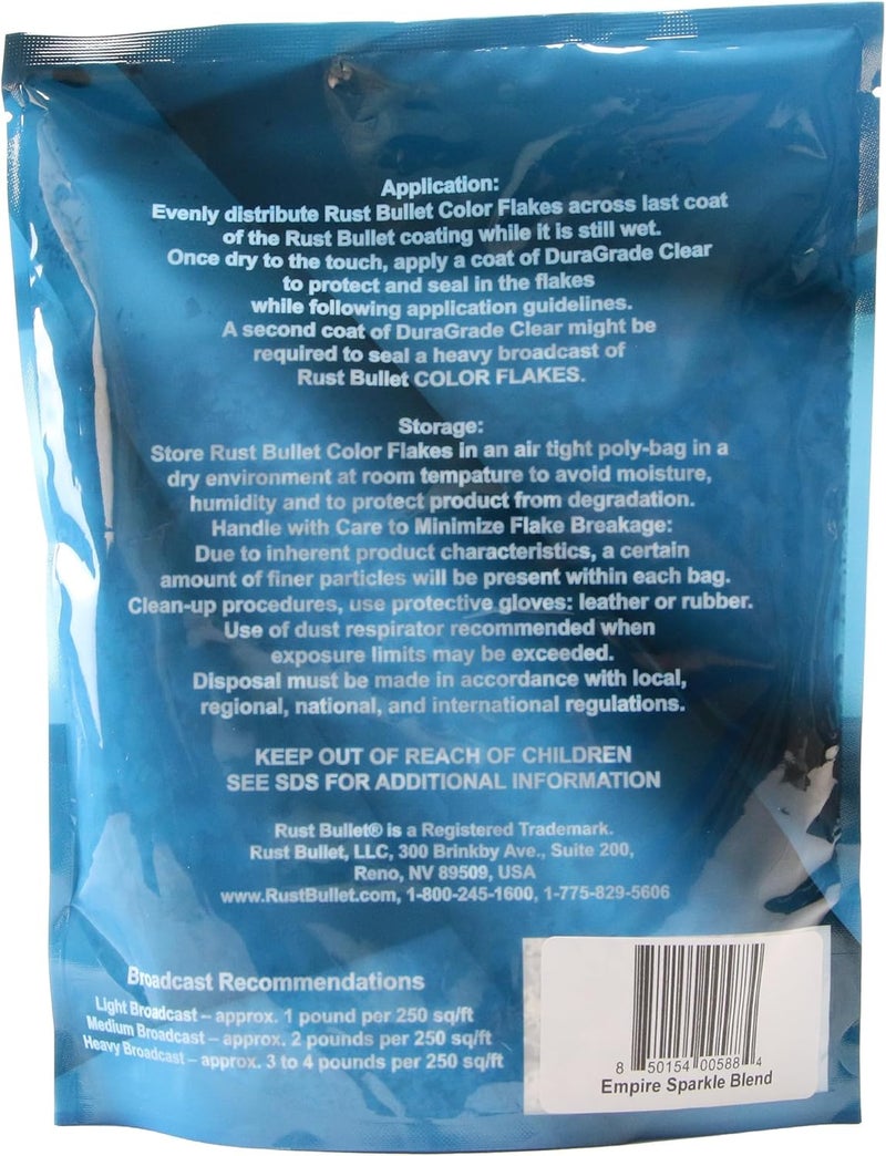 RUST BULLET Decorative Color Flakes - Empire Sparkle - Customize Concrete Floors with 1 LB of Durable, UV-Resistant Vinyl Chips for Stunning, Long-Lasting Designs - Image 3